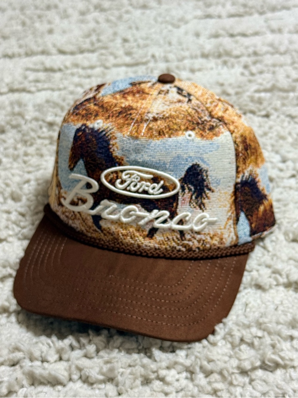 New Unisex Ford Licensed Bronco Tapestry Horse Snapback Hat